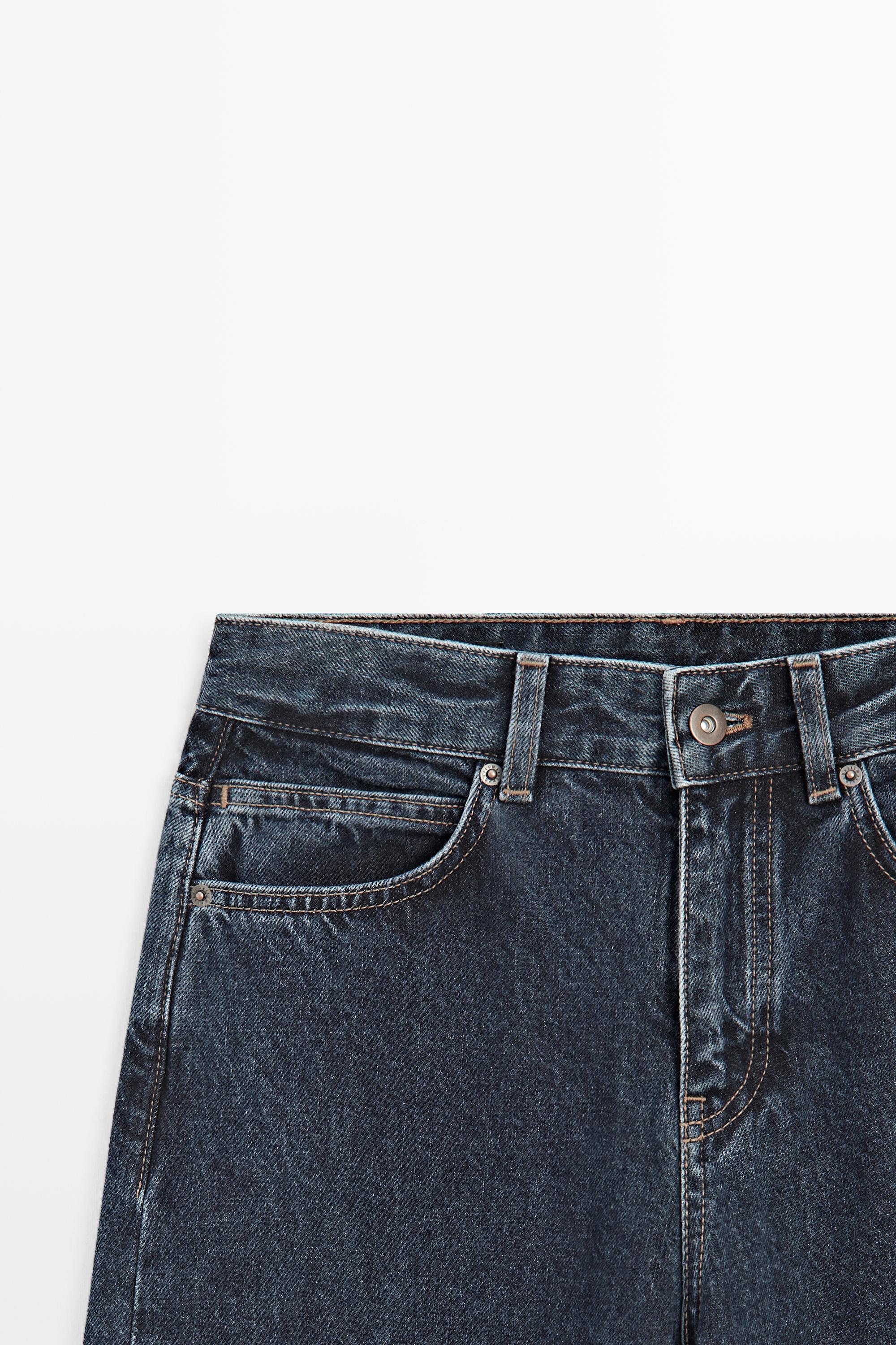 Mid-waist barrel fit jeans